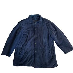 Battagalia Beverly Hills 100% Cashmere Button Front Quilted‎ Jacket Navy Blue
